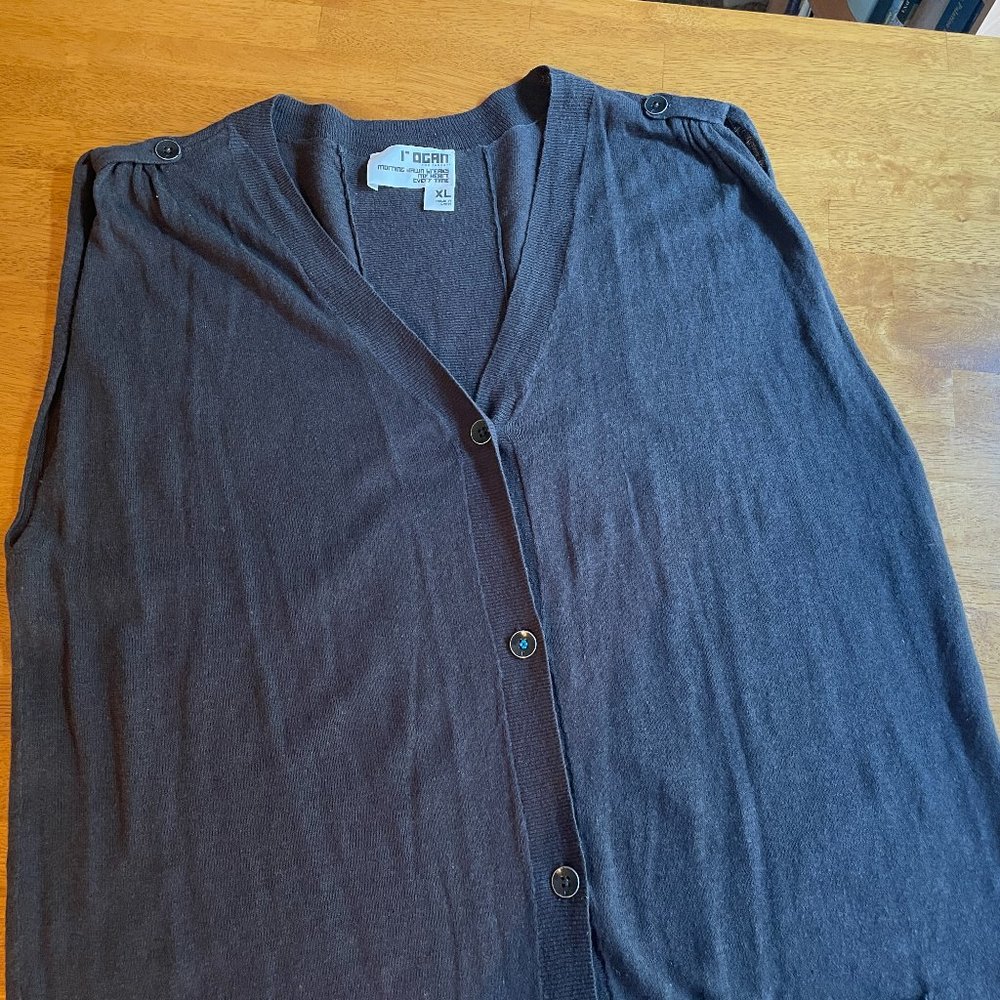 NWOT Rogan For Target size XL gray linen-organic cotton vest - Picture 3 of 9